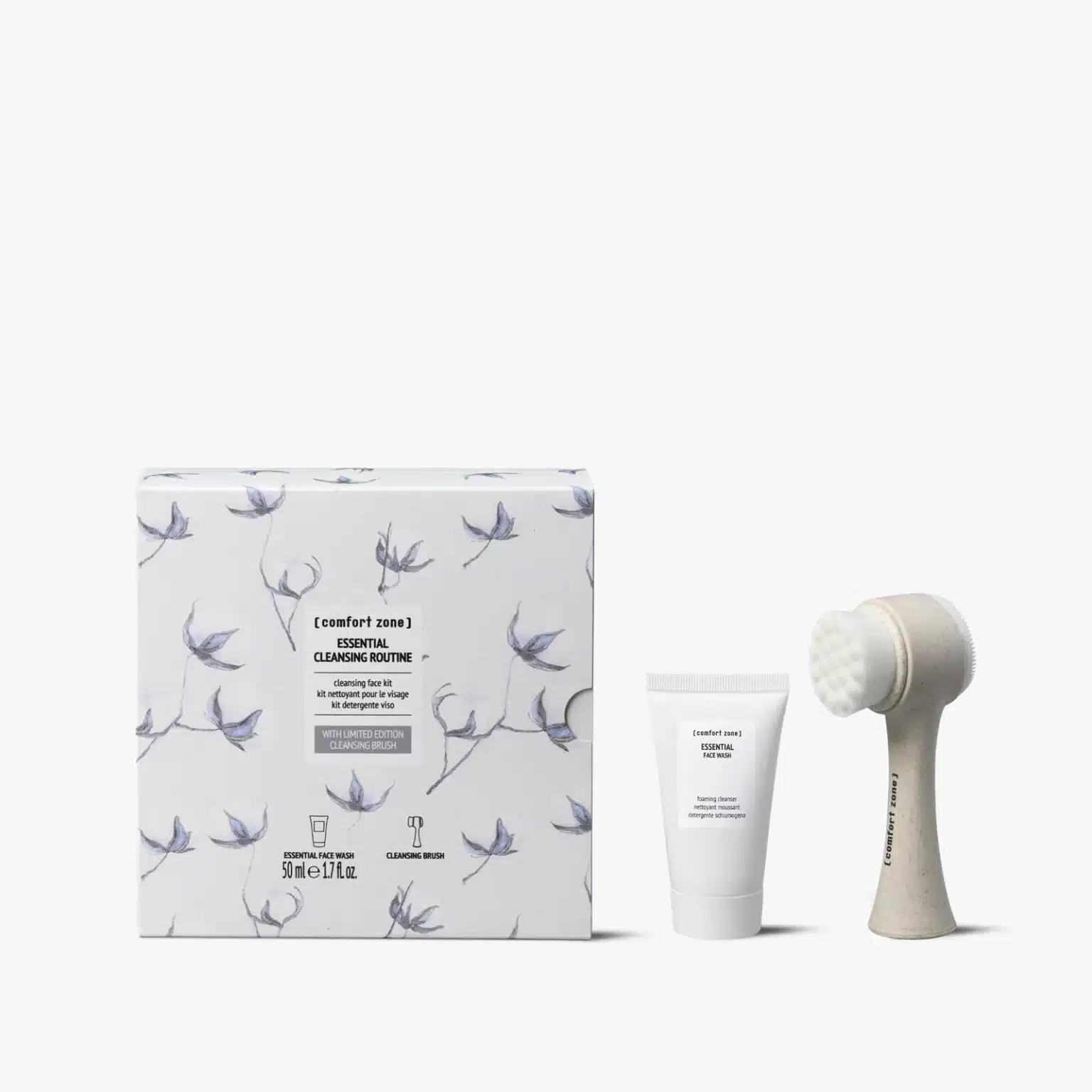 Comfort Zone Essential Cleansing Routine kit met gezichtsborstel voor dry brushing